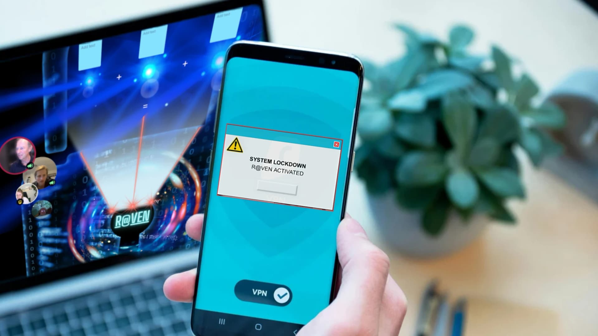 Deelnemers spelen een online escape room als interactieve teambuilding activiteit — MeetingMasters Games & Tools