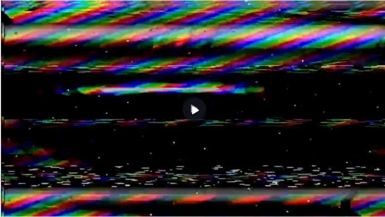 Digital noise and glitch on screen — the start of the cyberattack in R@venHack