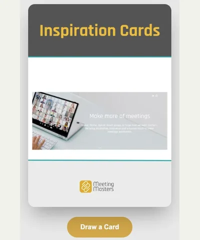Inspiration Cards — cards with thought-provoking questions and statements